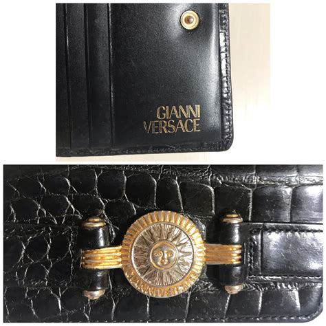 gianni versace wallet ebay|VINTAGE GIANNI VERSACE MEN'S BLACK LEATHER .